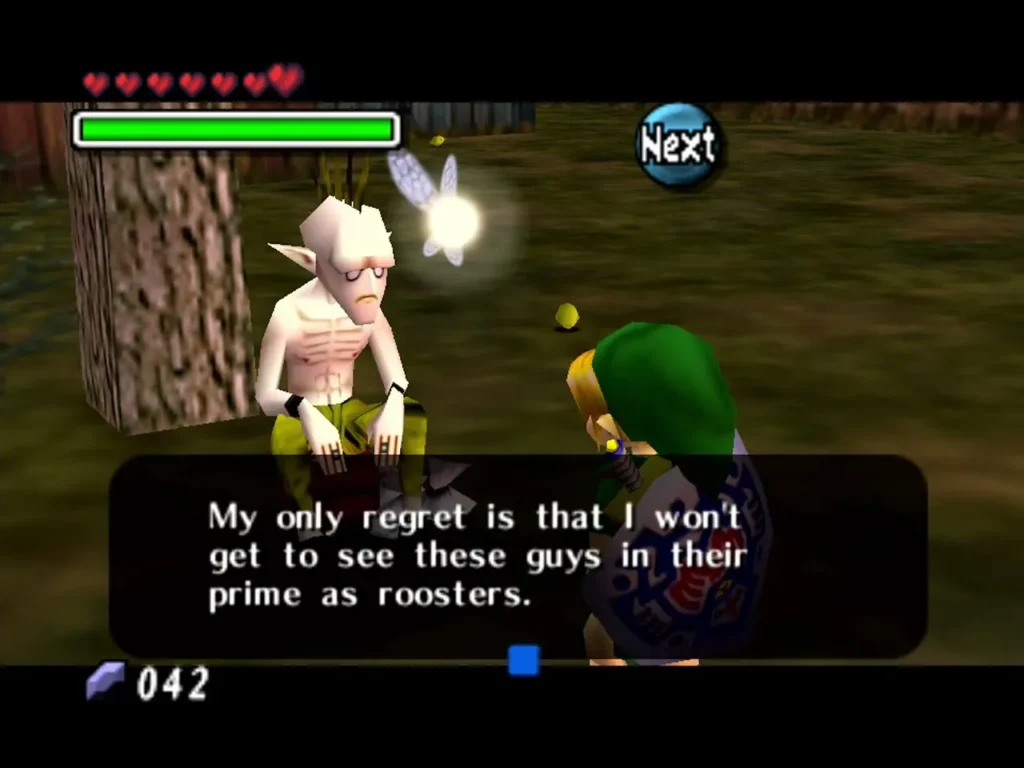 Grog sitting by a tree at the Cucco Shack saying he will not see his chicks grow into roosters Grog sitting by a tree at the Cucco Shack saying he will not see his chicks grow into roosters