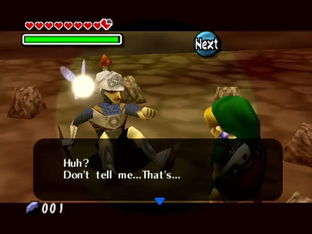 Shiro the stone soldier in a circle of light on the Road to Ikana, speaking to Link Shiro the stone soldier in a circle of light on the Road to Ikana, speaking to Link
