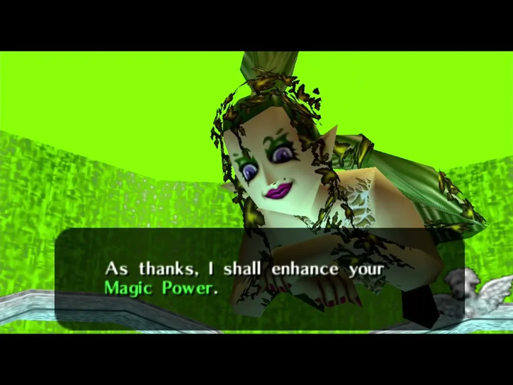 The Snowhead Great Fairy saying she shall enhance Link's Magic Power The Snowhead Great Fairy saying she shall enhance Link's Magic Power