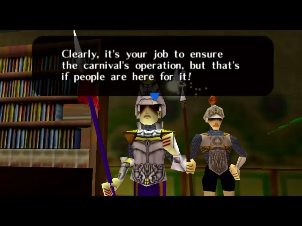 Captain Viscen in the Mayor's study saying it is the council's job to run the carnival, but that is no use if nobody is here Captain Viscen in the Mayor's study saying it is the council's job to run the carnival, but that is no use if nobody is here