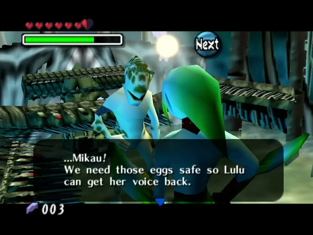 Zoras in Zora Hall say the eggs must stay safe so Lulu can get her voice back Zoras in Zora Hall say the eggs must stay safe so Lulu can get her voice back