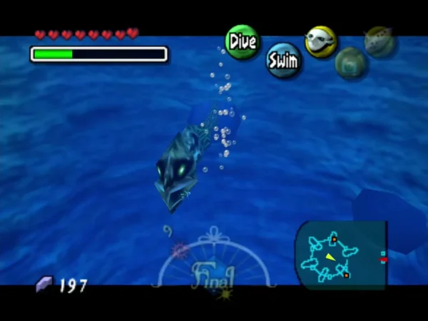 A Deep Python with glowing green eyes rises through the water of a Pinnacle Rock tunnel, bubbles streaming behind it A Deep Python with glowing green eyes rises through the water of a Pinnacle Rock tunnel, bubbles streaming behind it