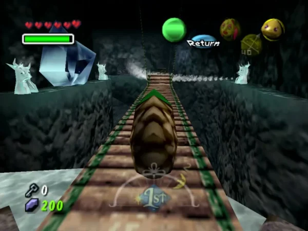 Icy Freezards on both sides of a wooden bridge in Snowhead Temple breathe streams of frost Icy Freezards on both sides of a wooden bridge in Snowhead Temple breathe streams of frost