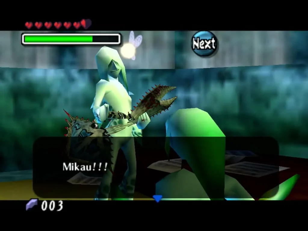 Evan holding his guitar in the Zora Hall music room and greeting Mikau Evan holding his guitar in the Zora Hall music room and greeting Mikau