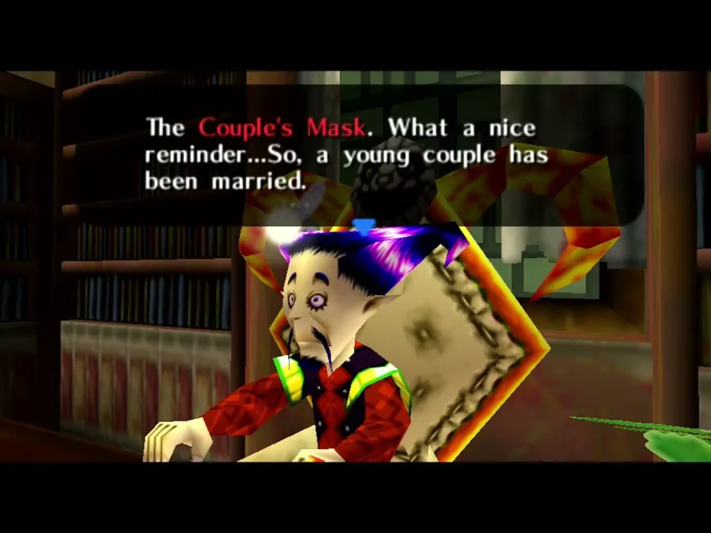 Mayor Dotour at his desk says the Couple's Mask is a nice reminder that a young couple has been married Mayor Dotour at his desk says the Couple's Mask is a nice reminder that a young couple has been married