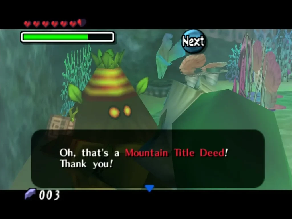 The Business Scrub in Zora Hall thanking Link for the Mountain Title Deed The Business Scrub in Zora Hall thanking Link for the Mountain Title Deed