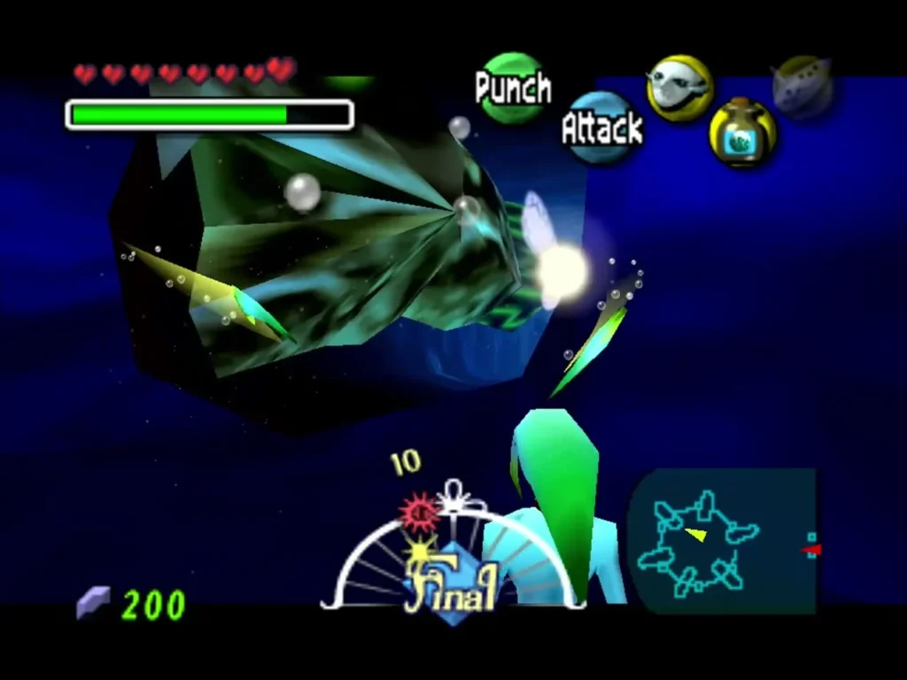 Zora Link swims beside a large green sea snake inside Pinnacle Rock Zora Link swims beside a large green sea snake inside Pinnacle Rock