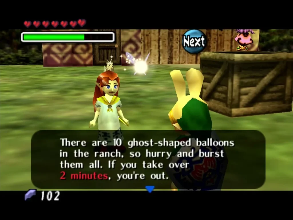 Romani at the ranch explaining the ten ghost-shaped balloons and the two-minute limit Romani at the ranch explaining the ten ghost-shaped balloons and the two-minute limit