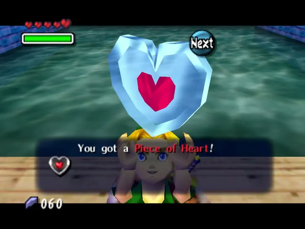 Link holding up a Piece of Heart after the Town Shooting Gallery perfect round Link holding up a Piece of Heart after the Town Shooting Gallery perfect round