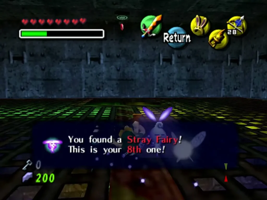 A Stray Fairy rises from the chest on the grating as the box says it is Link's eighth one A Stray Fairy rises from the chest on the grating as the box says it is Link's eighth one