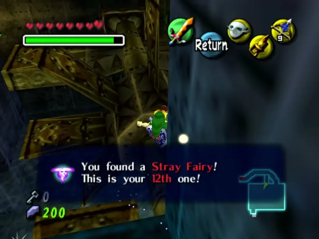 Link in the hidden area with the message that this is his 12th Stray Fairy Link in the hidden area with the message that this is his 12th Stray Fairy