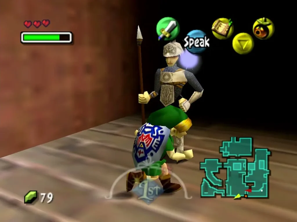 The Clock Town gate guard stopping Link before he leaves for the swamp