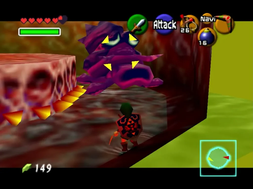 Big Octo circling the spiked round platform in Jabu-Jabu's Belly