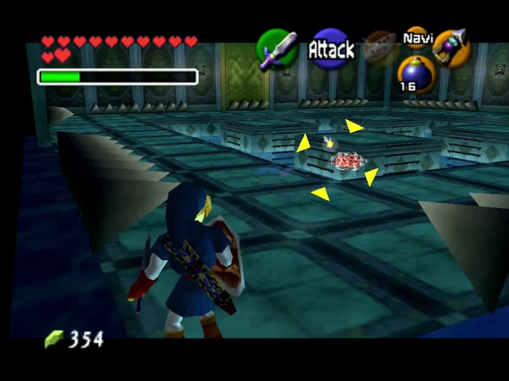 Morpha's core pulled onto the dry floor beside Link