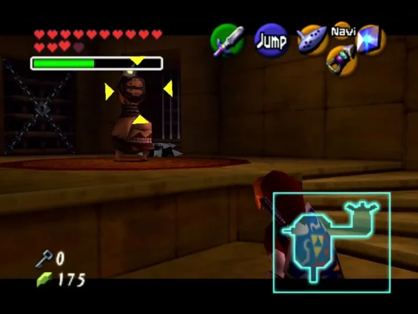 A bewitched flying jar hovering above a red carpet in the Spirit Temple entry hall