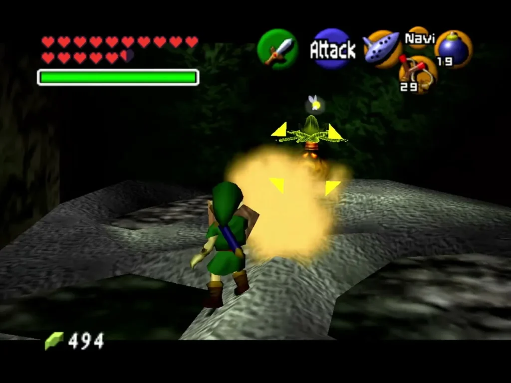 Link hitting a Business Scrub with a bomb blast