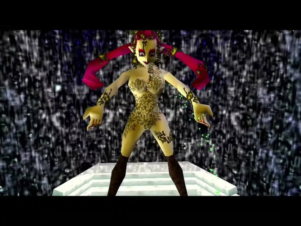 Great Fairy of Wisdom standing on her pedestal in the rain Great Fairy of Wisdom standing on her pedestal in the rain
