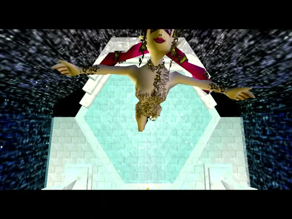 The Great Fairy hovering over the fountain pool outside Ganon's Castle The Great Fairy hovering over the fountain pool outside Ganon's Castle