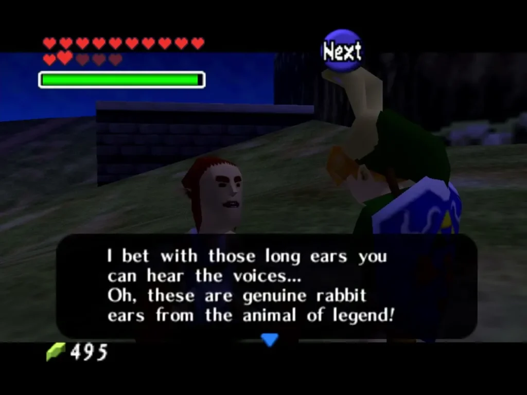 Running Man at night admiring Link's Bunny Hood, rabbit ears in the dialogue Running Man at night admiring Link's Bunny Hood, rabbit ears in the dialogue