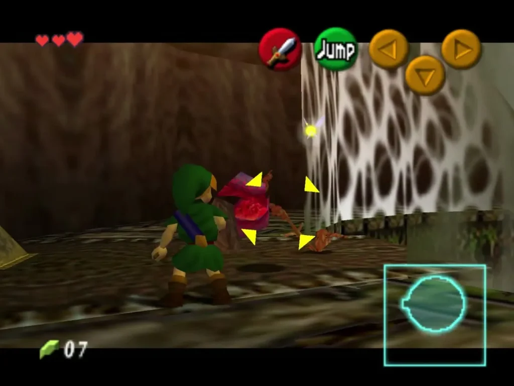 Link fighting a Deku Baba on the upper floor Link fighting a Deku Baba on the upper floor
