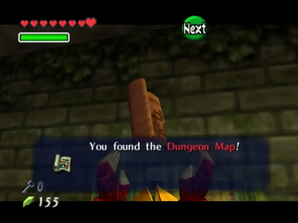Item box reading You found the Dungeon Map