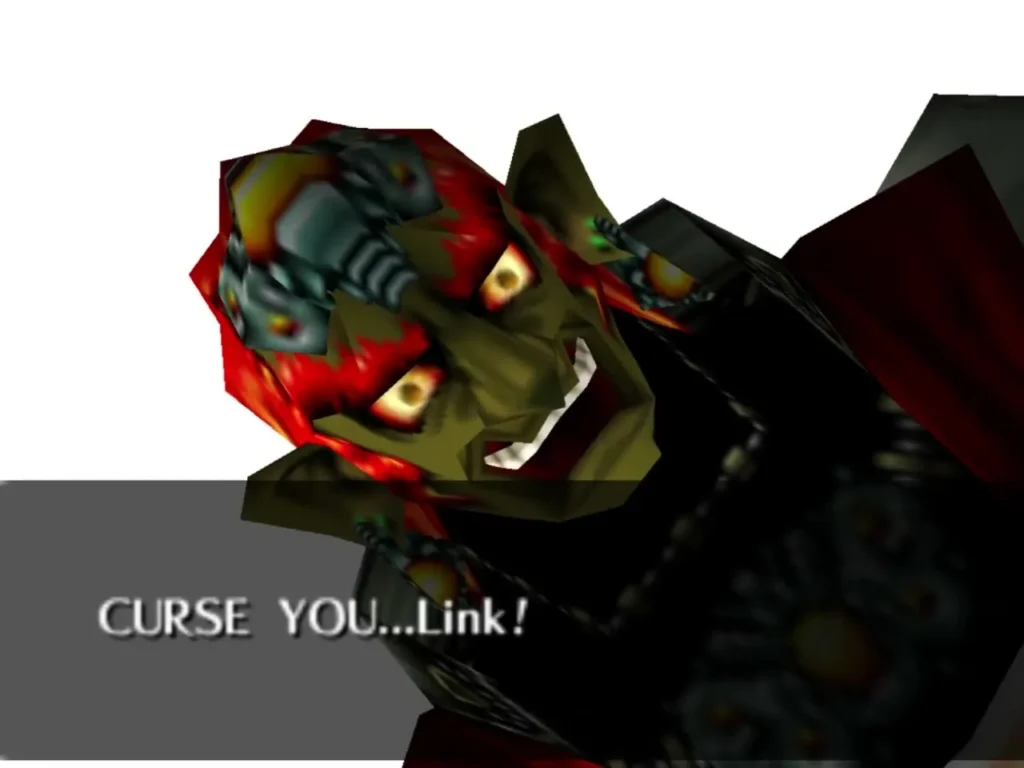 Ganon snarling CURSE YOU to Link as he is sealed away Ganon snarling CURSE YOU to Link as he is sealed away