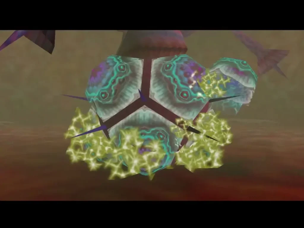 Barinade's jellyfish body crackling with electricity as it forms Barinade's jellyfish body crackling with electricity as it forms