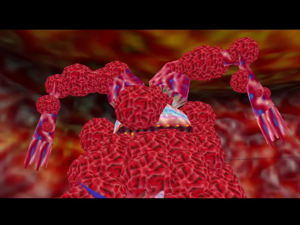 Barinade collapsed into a heap of limp red tentacles Barinade collapsed into a heap of limp red tentacles