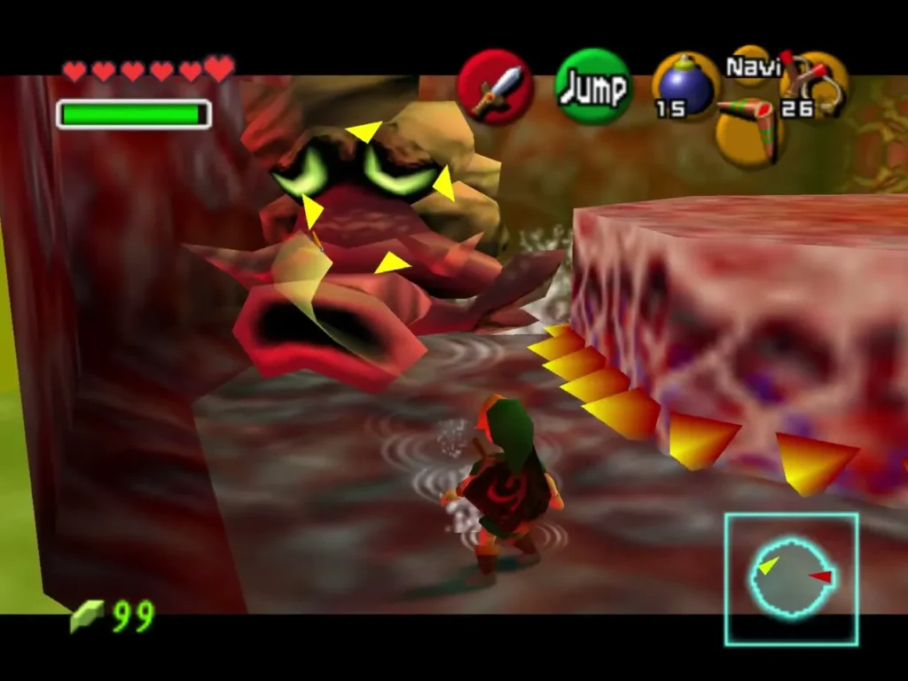 Big Octo turned to show its weak spot with Link close by Big Octo turned to show its weak spot with Link close by