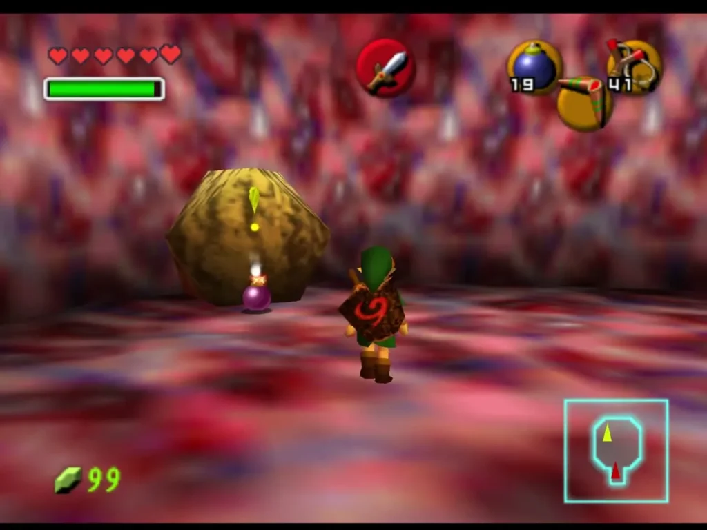 A lit bomb set down beside a golden shelled enemy A lit bomb set down beside a golden shelled enemy