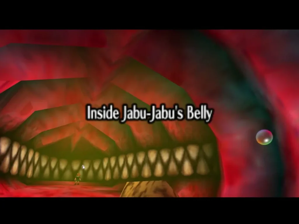 Inside Jabu-Jabu's Belly title card over the mouth and teeth Inside Jabu-Jabu's Belly title card over the mouth and teeth