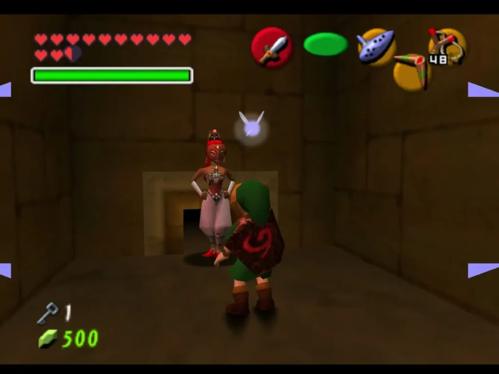 Nabooru standing beside the crawl hole in the temple hall Nabooru standing beside the crawl hole in the temple hall