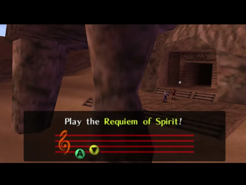 Prompt to play the Requiem of Spirit on the desert sand Prompt to play the Requiem of Spirit on the desert sand