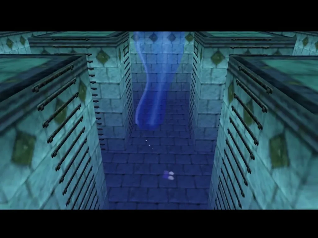 Water swirling down a drain in a spiked hallway Water swirling down a drain in a spiked hallway