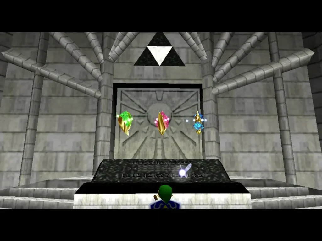 The three spiritual stones resting on the altar in the Door of Time chamber