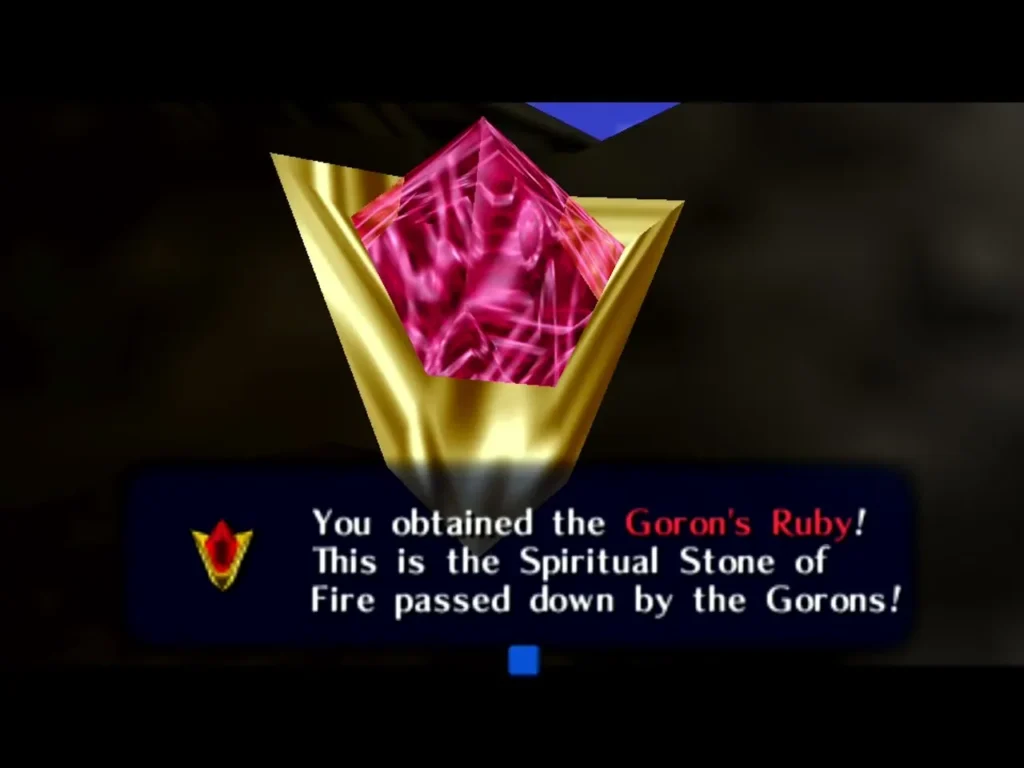 The Goron's Ruby turning in its golden setting as the reward box stays up The Goron's Ruby turning in its golden setting as the reward box stays up