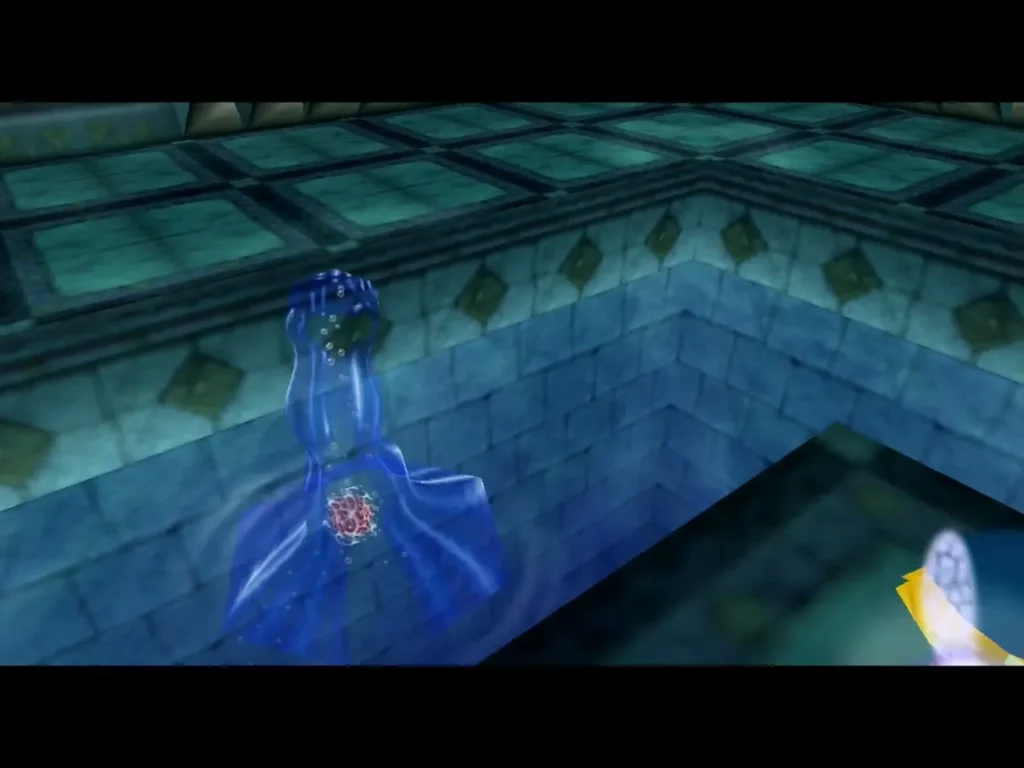 Morpha swirling through a water-filled chamber of the Water Temple Morpha swirling through a water-filled chamber of the Water Temple