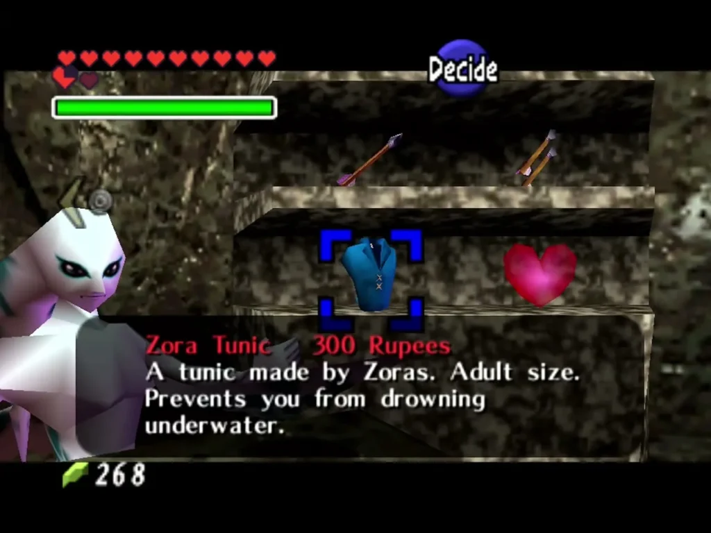The Zora Shop offering the Zora Tunic for 300 Rupees with its description