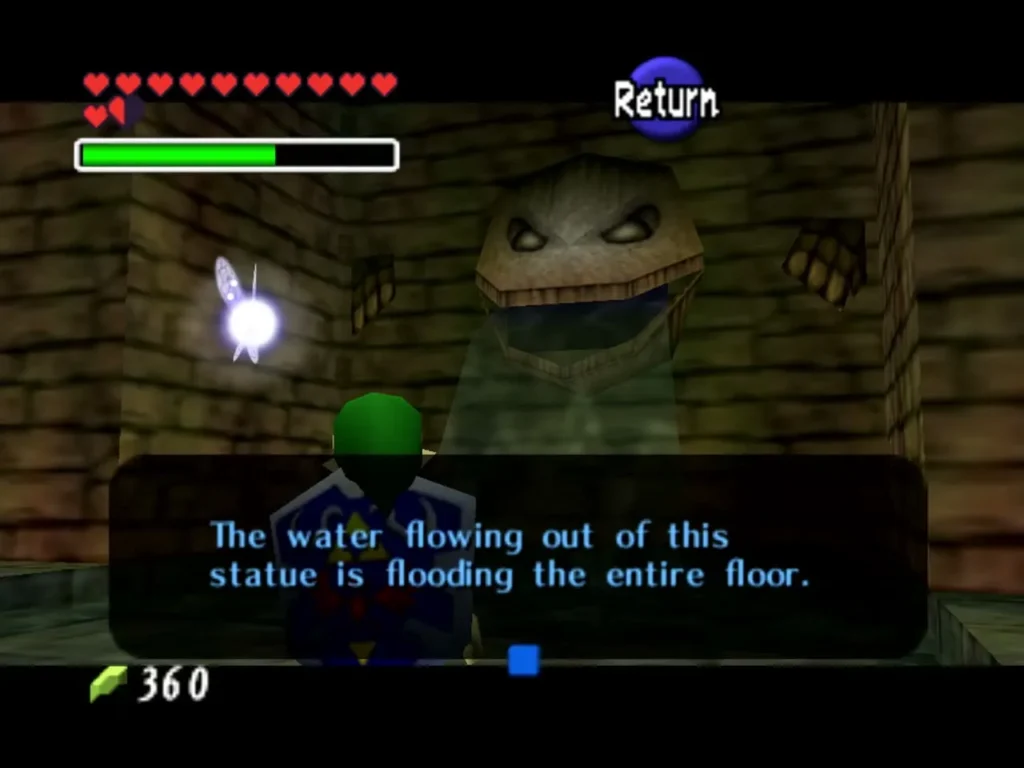 Statue box says the water flowing out is flooding the entire floor