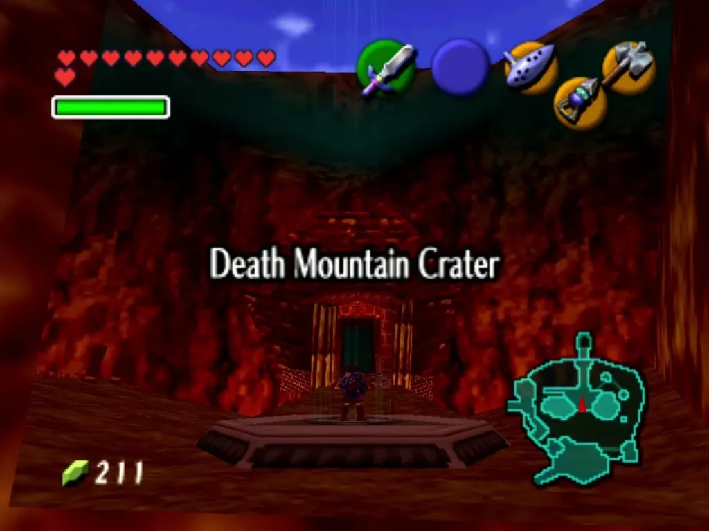 Link on the Death Mountain Crater pad under the Death Mountain Crater name card Link on the Death Mountain Crater pad under the Death Mountain Crater name card