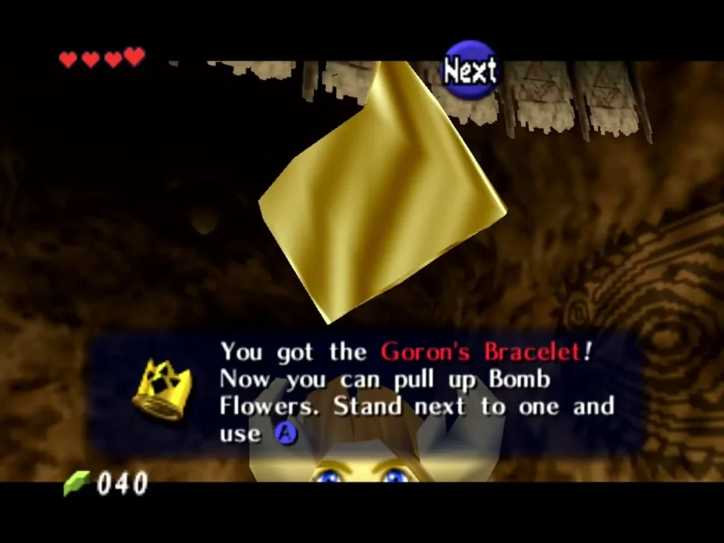 The You got the Goron's Bracelet box fully shown, with its Bomb Flower instructions The You got the Goron's Bracelet box fully shown, with its Bomb Flower instructions