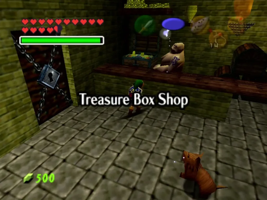 Treasure Box Shop name box above the shop counter with the owner behind it Treasure Box Shop name box above the shop counter with the owner behind it