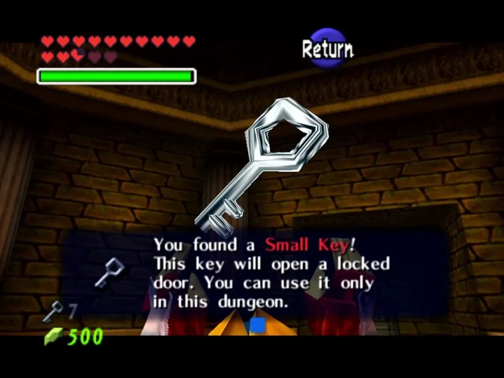Small Key 8 with the complete You found a Small Key message box Small Key 8 with the complete You found a Small Key message box