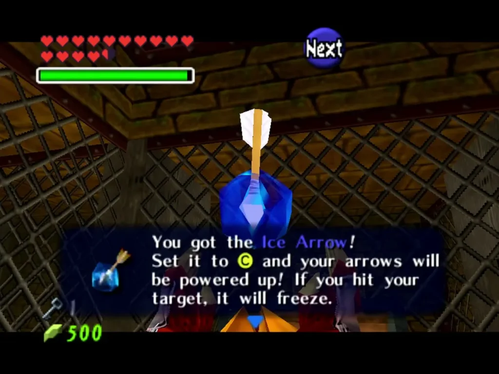 The Ice Arrow item held up with the complete You got the Ice Arrow box The Ice Arrow item held up with the complete You got the Ice Arrow box