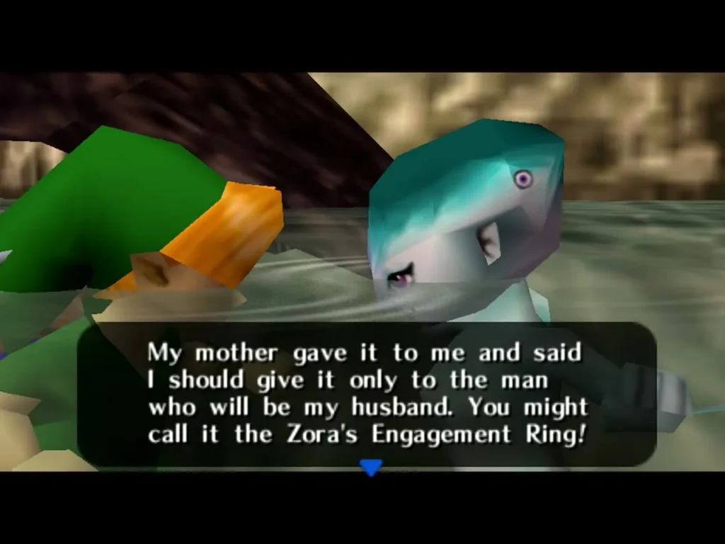 Princess Ruto explaining that her mother gave her the Zora's Engagement Ring