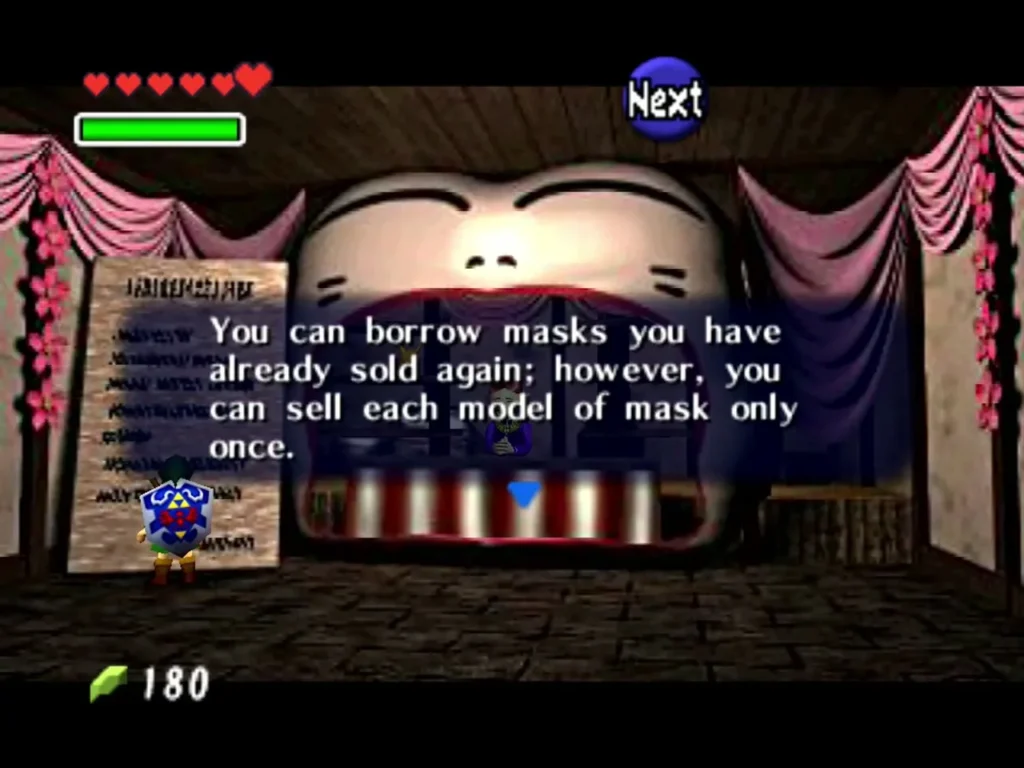 Happy Mask Shop sign text saying each mask model can be sold only once Happy Mask Shop sign text saying each mask model can be sold only once