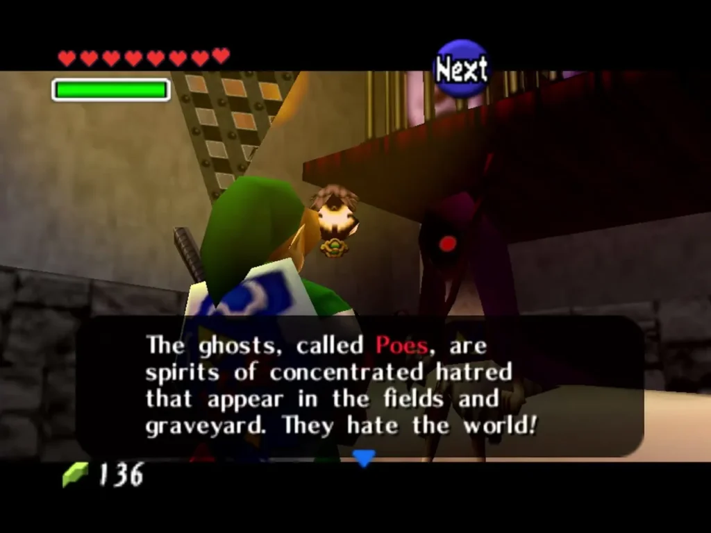Poe Collector text box explaining that Poes are spirits of concentrated hatred Poe Collector text box explaining that Poes are spirits of concentrated hatred