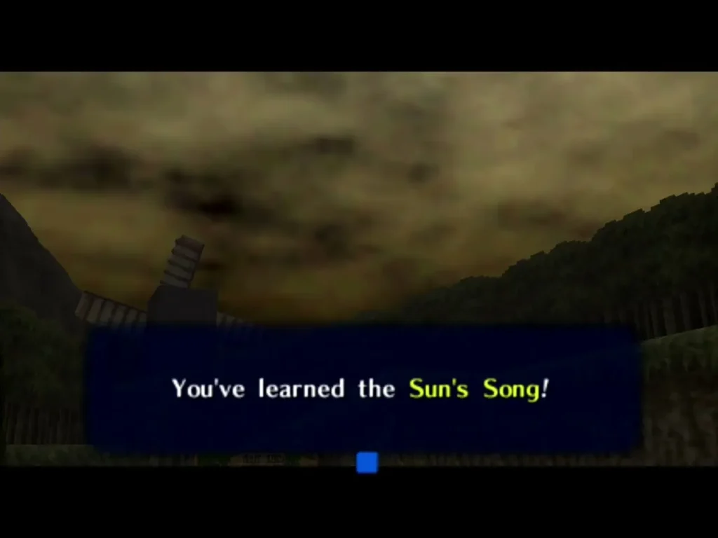 You've learned the Sun's Song message over the Graveyard at dusk You've learned the Sun's Song message over the Graveyard at dusk