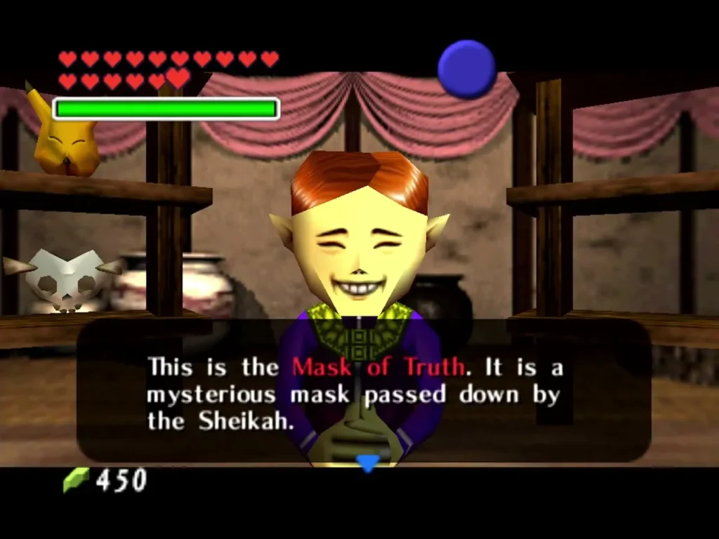 Happy Mask Shop Salesman explaining the Mask of Truth Happy Mask Shop Salesman explaining the Mask of Truth