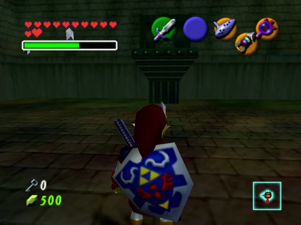 Link in the room beyond the locked door with the small key counter back at zero Link in the room beyond the locked door with the small key counter back at zero